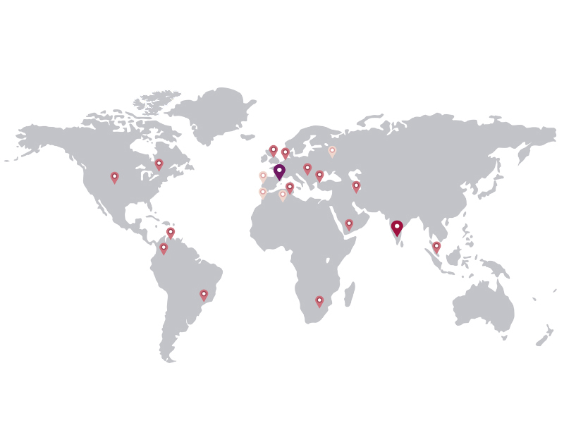Verdés Worldwide presence